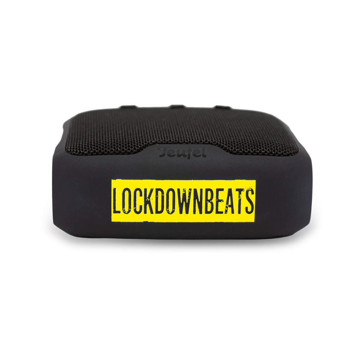Teufel Boomster Go – Lockdownbeats Edition by Brand your Teufel Teufel Boomster Go Lockdownbeats Edition mit gelbem Logo – gebrandet von Brand your Teufel