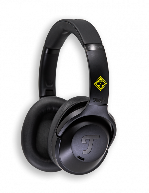 Teufel Real Blue NC 3 – DJ Tomekk Edition Kopfhörer Teufel Real Blue NC 3 Kopfhörer – DJ Tomekk Edition mit gelbem Logo, freigestellt
